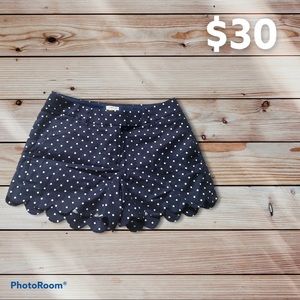 J. Crew Scalloped Polkadot Shorts